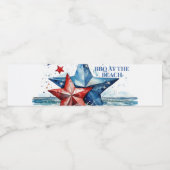 赤白青バーベキュービーチ ペットボトルラベル (シングルラベル)