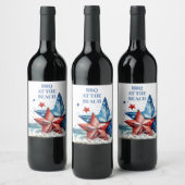 赤白青バーベキュービーチ ワインラベル (ボトル)