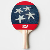 赤白青ヒトデ航海の 卓球ラケット (正面)