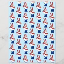 赤白青ピースサインハンズパターン紙