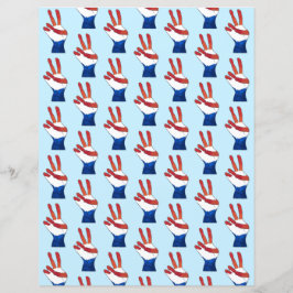 赤白青ピースサインハンズパターン紙