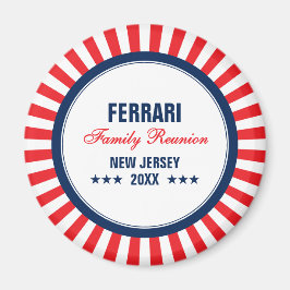 赤白青ファミリー懇親会カスタムマグネット マグネット