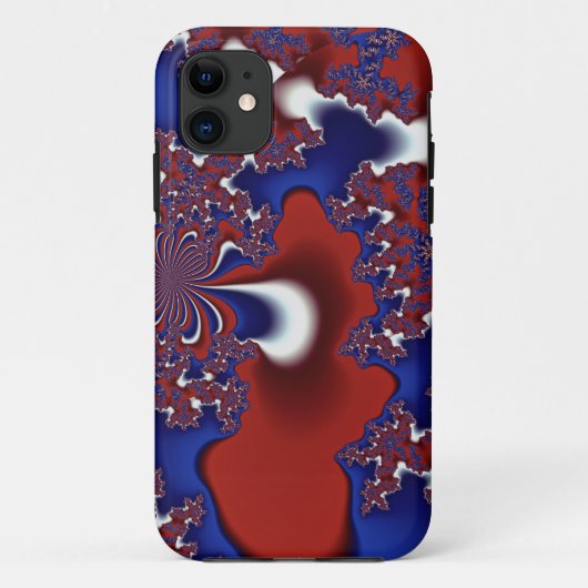 赤白青フラクタルiPhoneケース Case-Mate iPhoneケース (裏面)