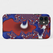 赤白青フラクタルiPhoneケース Case-Mate iPhoneケース (裏面(横))