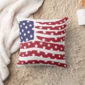 赤白青フラグデザインスクエア装飾用クッション クッション (ブランケット)