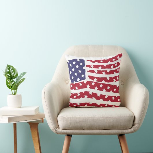 赤白青フラグデザインスクエア装飾用クッション クッション (椅子)