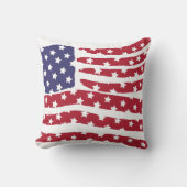 赤白青フラグデザインスクエア装飾用クッション クッション (正面)