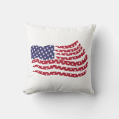 赤白青フラグデザインスクエア装飾用クッション クッション (正面)