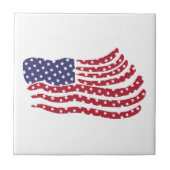 赤白青フラグデザインセラミックタイル タイル (正面)