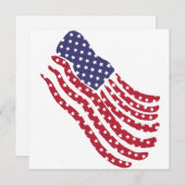 赤白青フラグデザインホリデーカード シーズンカード (正面/裏面)