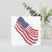 赤白青フラグデザインホリデーカード シーズンカード (スタンド正面)