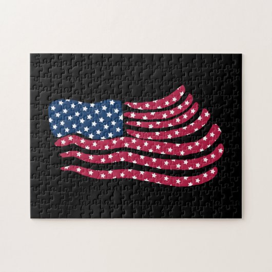 赤白青フラグデザイン ジグソーパズル (横)