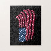 赤白青フラグデザイン ジグソーパズル (縦)