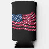 赤白青フラグデザイン スリム缶クーラー (正面)