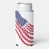 赤白青フラグデザイン スリム缶クーラー (Seltzer正面)