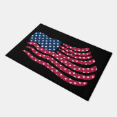 赤白青フラグデザイン ドアマット (アングル)