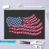 赤白青フラグデザイン 薄葉紙 (クラフト)