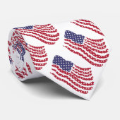 赤白青フラグパターンデザインネックタイ ネクタイ (ロール)