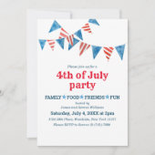 赤白青フラグ7月4日パーティの招待状 招待状 (正面)