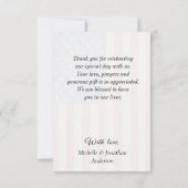 赤白青フローラアメリカ国旗の愛国心 サンキューカード (裏面)