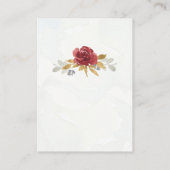 赤白青フローラグリーンウォーター結婚カラー エンクロージャーカード (裏面)