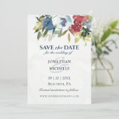 赤白青フローラグリーンウォーター結婚カラー セーブザデート (スタンド正面)