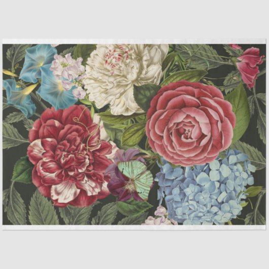 赤白青フローラブーケの切り離し 薄葉紙 (正面)