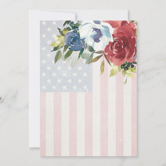 赤白青フローラ米国国旗の水色結婚の セーブザデート