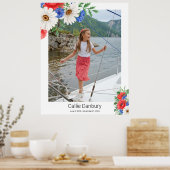 赤白青フローラ葬式サイン ポスター (キッチン)