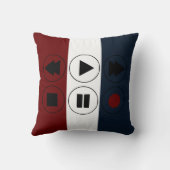 赤白青ブラック技術アイコン巻き戻し早送り クッション (裏面)