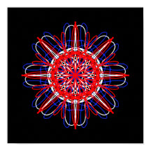 赤白青ブラック抽象芸術アート万華鏡のように千変万化するパターン