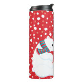 赤白青ホリデイポーラベアファミリー タンブラー (回転左)