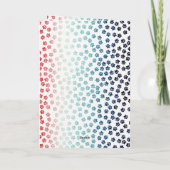 赤白青ポーズブラックおもしろいキャットパパ カード (裏面)