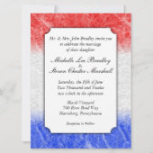 赤白青マーブル結婚式招待状 招待状 (正面)