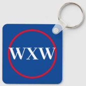 赤白青モノグラムキーチェーン キーホルダー (裏面)