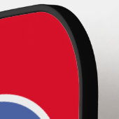 赤白青モノグラムピックボールパドル ピックルボールラケット (左詳細)