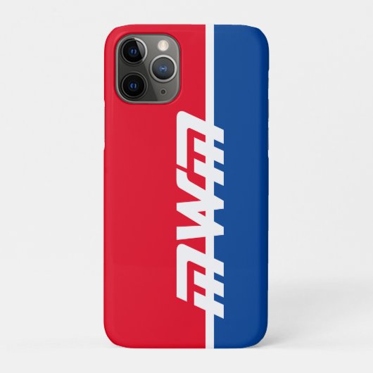 赤白青モノグラム携帯電話ケース Case-Mate iPhoneケース (裏)
