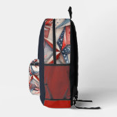 赤白青モノグラム プリントバックパック (右)