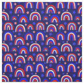 赤白青レトロ虹 ファブリック (見本)