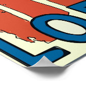 赤白青ロブスターフラグ ポスター (角)