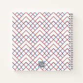 赤白青三角形グリッドスケッチブックジャーナル ノートブック (裏面)