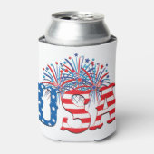 赤白青付きアメリカ 缶クーラー (缶正面)