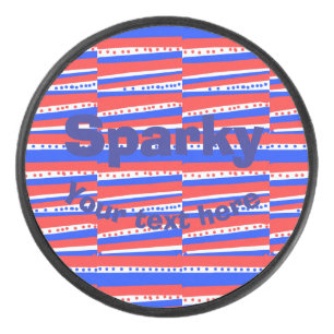 赤白青円のストライプ アイスホッケーパック