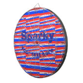 赤白青円のストライプ ダーツボード (正面右)