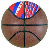 赤白青円のストライプ バスケットボール (右)