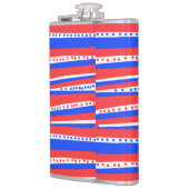 赤白青円のストライプ フラスク (左)