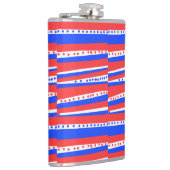 赤白青円のストライプ フラスク (右)