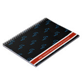 赤白青制限付きアクセス稲妻ボルト ノートブック (左側)