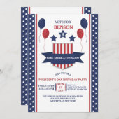 赤白青大統領の日招待状 招待状 (正面/裏面)