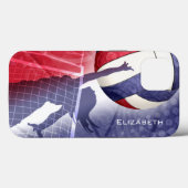 赤白青女子バレーボール Case-Mate iPhoneケース (裏面 (横))